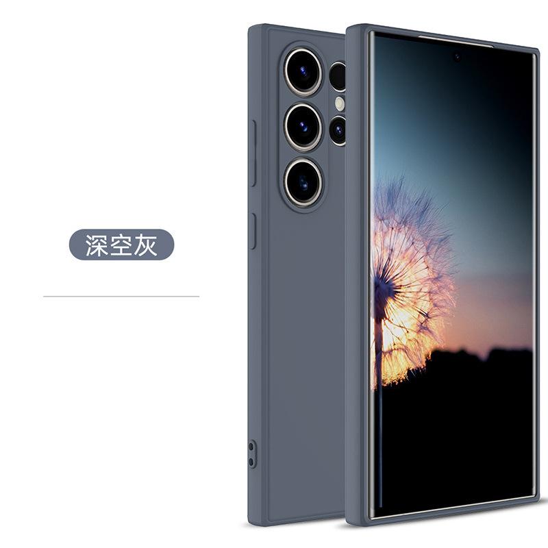 Подходит для чехла мобильного телефона Samsung S25Ultra ультратонкий матовый ощущение кожи жидкий ТПУ мягкий Note20 всесторонний S24plus