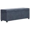 VidaXL Bench with Storage Compartment 116 Cm Grey Faux Suede