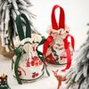 Christmas Velvet Gift Bag Santa Drawstring Bag Candy Apples Handle Bag Christmas Tree Hanging Decoration New Year Christmas Gift