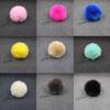Jewelry Gifts Pompoms Key Holder for Car Bag Pom Pom Rabbit Fur Pendant Keyring Furry Ball Keychain