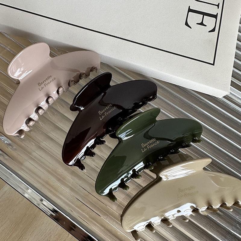 Korean Style Acetate Hair Claw Clip Large Size for Strong Secure Hold Retro Design