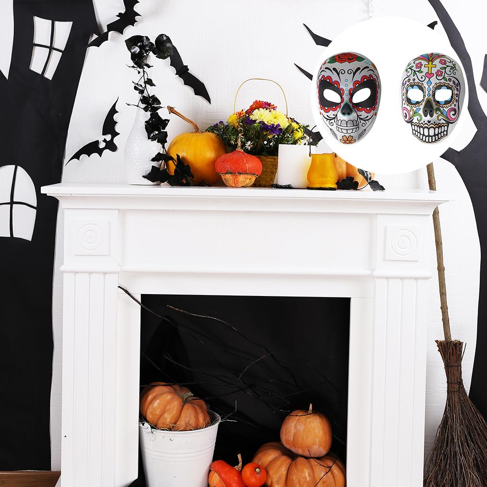 Маски для Дня мертвых, сахарный череп, анфас, Мексиканские вечеринки, маскарадный реквизит, костюм на Хэллоуин для женщин и мужчин