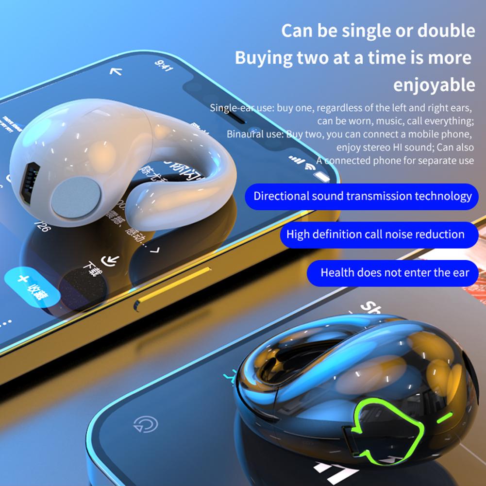Удобные водонепроницаемые наушники с костной проводимостью IPX5 с Bluetooth 5.3, эргономичный дизайн для спорта и игр