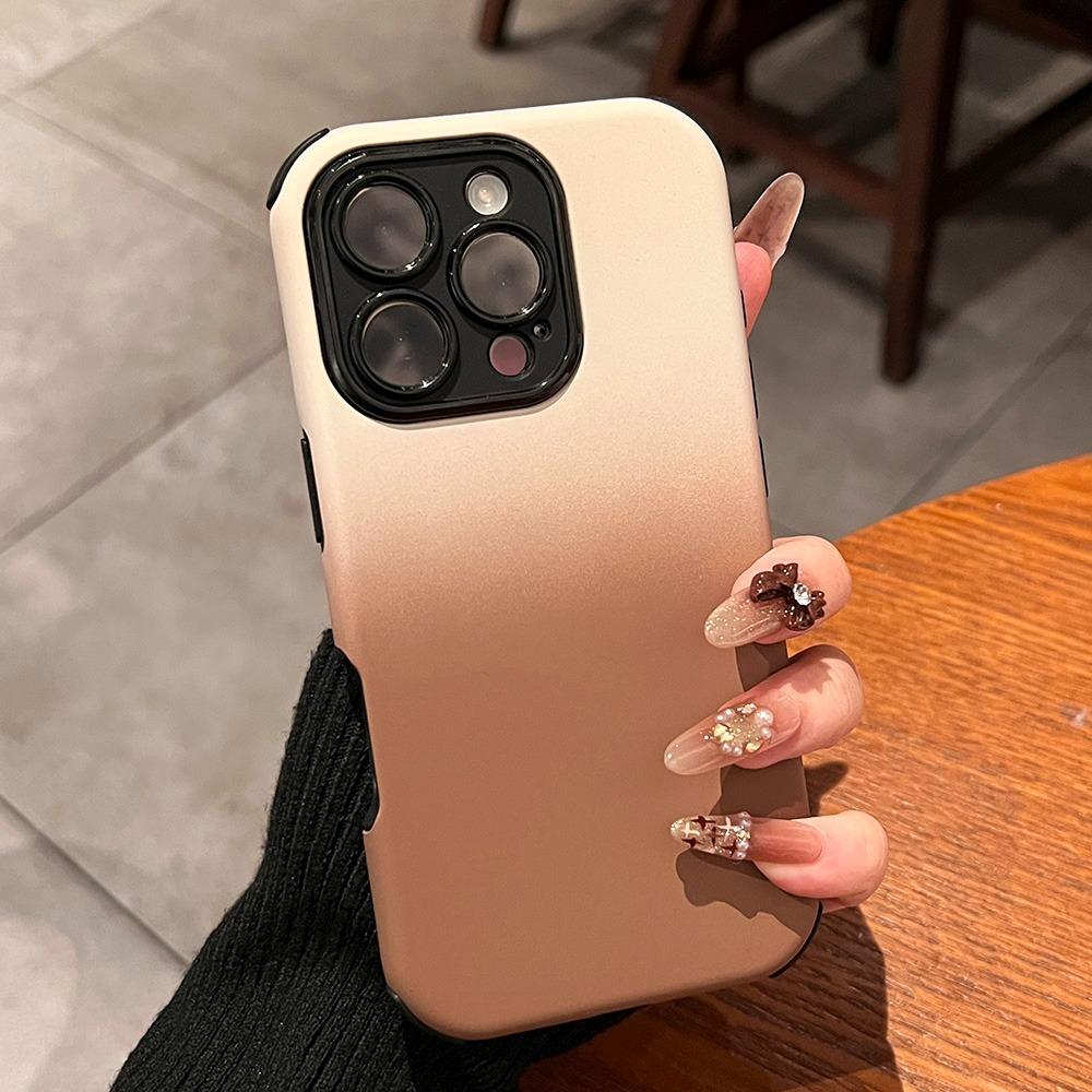 Модный силиконовый чехол для телефона с градиентным цветом для iPhone 11 12 13 14 15 16 Pro Plus, матовый бампер, накладка