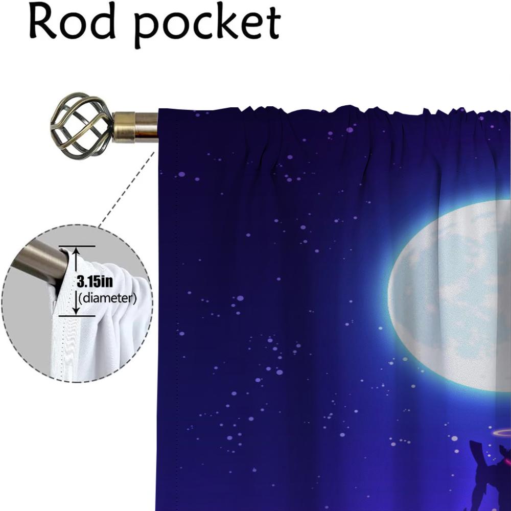 Set Of 2 Modern Evangelions Shades Living Room Curtains Camera Window Curtain Halloween Decoration Home Interior Polyester Ideal For Great