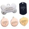 Free Engraving Pet ID Tag Stainless Steel Dog Cat Name Tags Collar Accessories Pendant Customized,Silver Gold Rose Gold Black