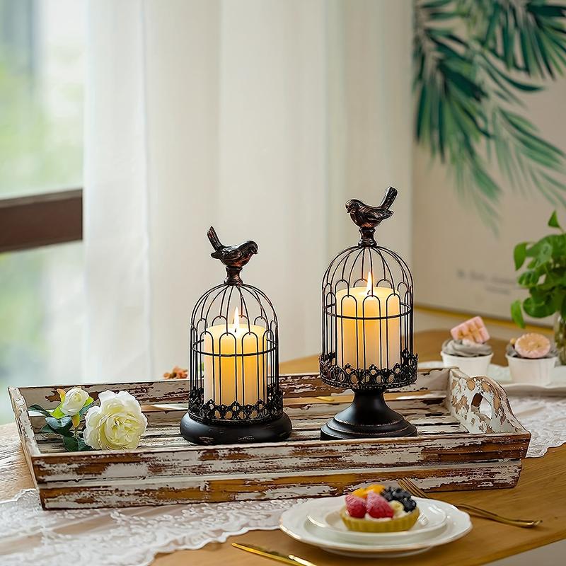 1/2 шт. Декоративные подсвечники в виде птичьей клетки, фонарики в виде птичьей клетки, декоративные подсвечники в виде птичьей клетки