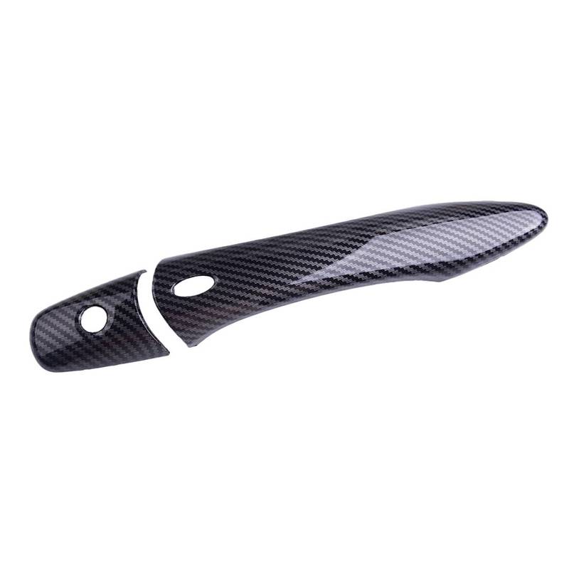 1 set Car Exterior Door Handle Cover Trim With 1 Key Hole Carbon Fiber Texture Style Fit for Infiniti QX80 SUV 2014-2024