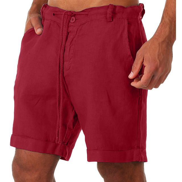 Comfortable Summer Mens Shorts With Moisture-wicking Fabric For Yoga And Fitness