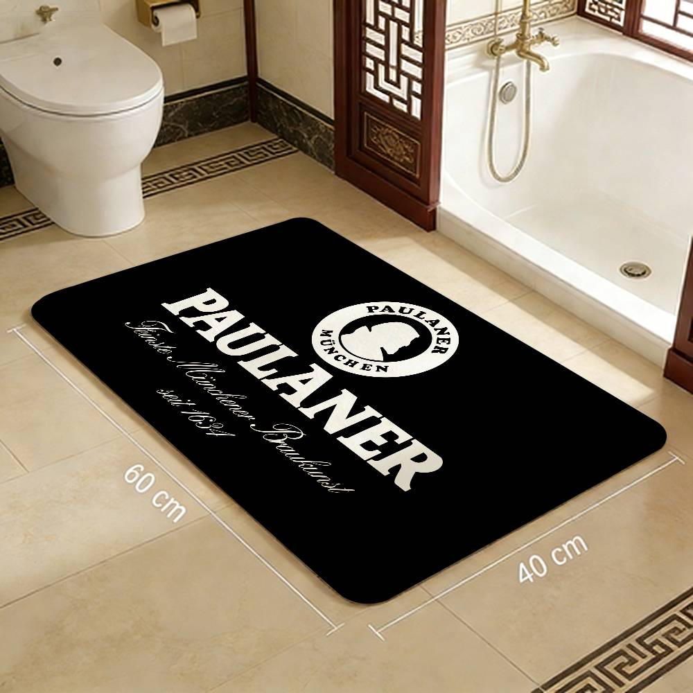 German Beer Paulaner Entrance Door Mat Washable Non-Slip Living Room Sofa Chairs Area Mat Kitchen Welcome Doormat