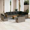 VidaXL Garden Lounge Set with Cushions 13 Pcs, Patio Sofas, Patio Furniture Set, Outdoor Furniture, Grey 3226480