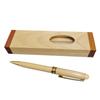 Wood Ballpoint Pen Set With Pencil Case Ergonomic Grip Wood Signing Pen with Metal Pen Clip For Professional Collectors