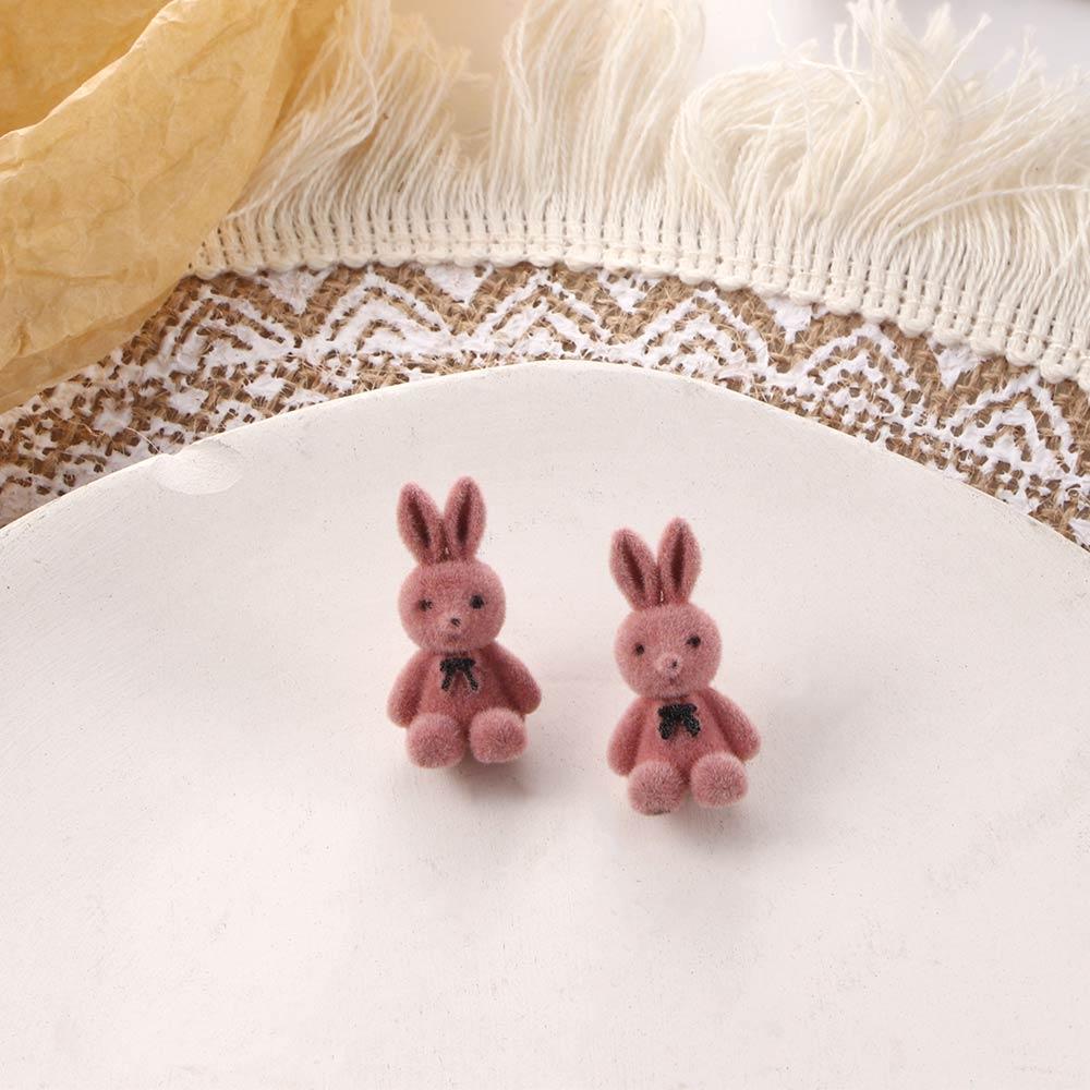 Серьги-гвоздики в виде кролика для вечеринки, леди, темперамент, мультфильм, стекающиеся женские украшения, корейские серьги