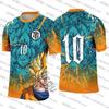 2025Японский Аниме Футбольная Майка Dragon Ball Мужская/Женская Оверсайз Футболка Летняя Быстросохнущая Спортивная Дышащая Bandai Косплей Футболка