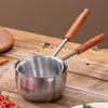 Stainless Steel Milk Pan Long-handled Oil Splashing Gadget  for Preventing Hot Oil From Scorching