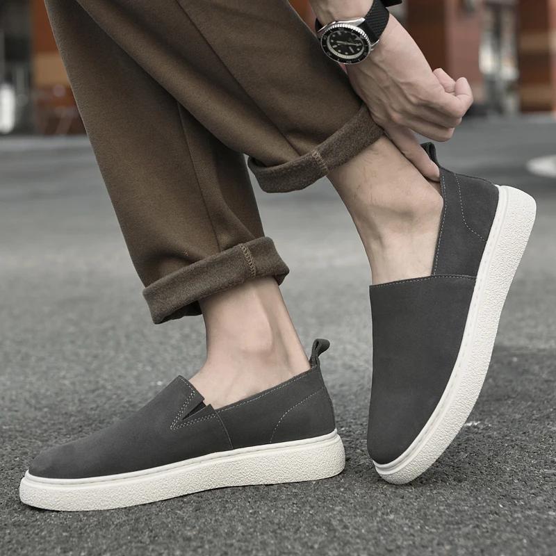 Модные весенние мужские повседневные мокасины, модные деловые туфли на мягкой подошве, прогулочные туфли, люксовый бренд, платье без застежек, спортивная обувь для отдыха на открытом воздухе, нескользящая