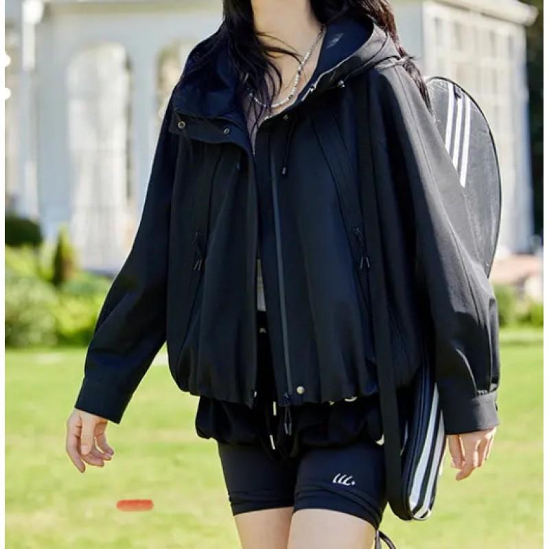 2026 Womens Lightweight Hooded Short Coat Loose Fit Casual Jacket