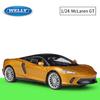 Масштаб 1/24 Welly McLaren GT, модель автомобиля из сплава, литье под давлением, металлические игрушечные автомобили, модель автомобиля, высокая имитация, коллекция, детские подарки