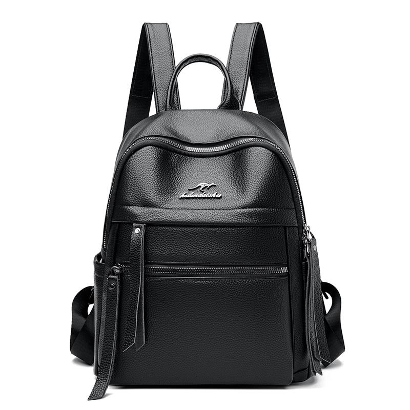 Роскошный кожаный женский рюкзак большой вместимости, женские дорожные брендовые школьные сумки, сумки для девочек