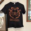 Vintage 70s RARE Garfield Black 1978 Single Stitch San Antonio Texas Shirt Small