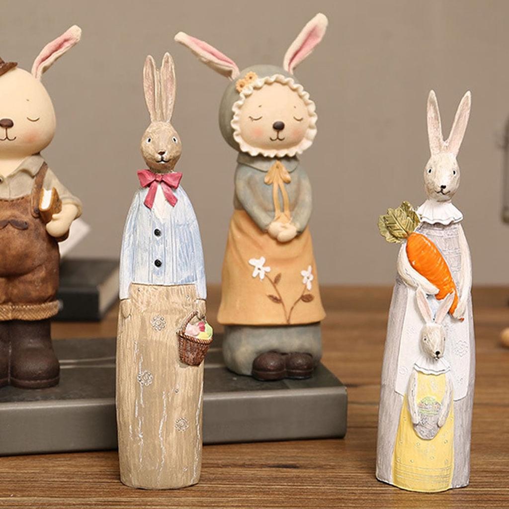 Украшение кроличьей елки, деревянное украшение, пасхальное украшение, подходящее для весеннего украшения обеденного стола в помещении