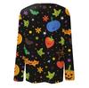 Women's Fashion Casual Halloween Printed Round Neck Long Sleeve Pullover Top
