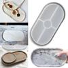 Oval Tray Cement Silicone Molds DIY Flower Pot Concrete Plaster Mould Ashtray Coaster Crystal Mould Gypsum Mold
