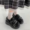 Модные готические туфли-лодочки на массивной платформе и танкетке для женщин, черные панк-туфли Мэри Джейн в стиле Лолита, новая обувь на толстой подошве со шнуровкой для женщин, размеры 35 39