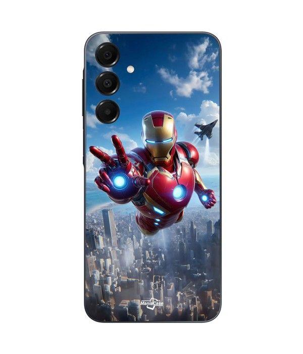 Coque - Maniacase - Samsung Galaxy A16 - Silicone - Noir - Iron Man Attaque