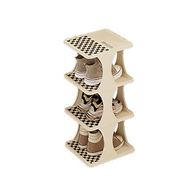 Обувница Одинарная Полки для обуви Экономия места Органайзер для обуви Башня для дома Дверь Спальня 4 яруса