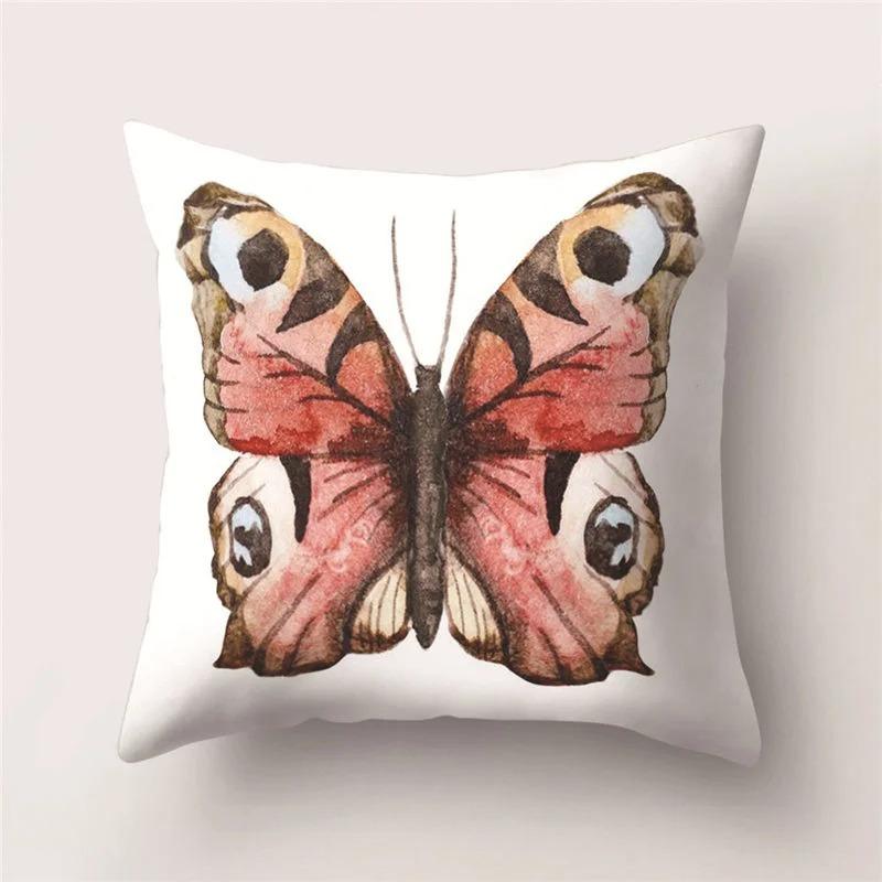 Colorful Butterfly Print Pillowcase Car Ornaments Office Living Room Home Pillowcase