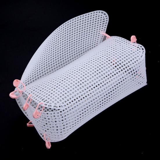 Нескользящая сумка для вязания крючком, холст, белая практичная вышивка крестиком, вышивка, кошелек для вязания, пластиковая тарелка