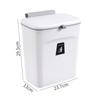 Wall Mounted Kitchen Waste Bucket Non Perforated With Cover Waste Storage Bin Kitchen Bathroom Large Capacity Garbage Bin