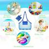 1-piece Multi-color Foldable Beach Mesh Bag Toiletry Bag Clothing Towel Storage Bag Children's Toy Large Storage Bag Beach Bag