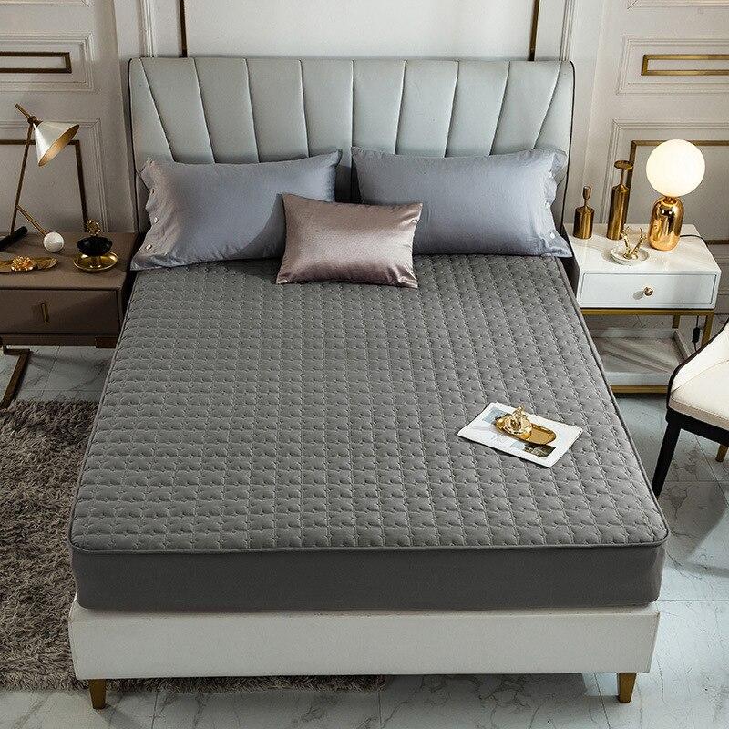 100% утепленный стеганый наматрасник из 100% хлопка, антибактериальный защитный коврик для кровати королевского размера, наволочка в комплект не входит