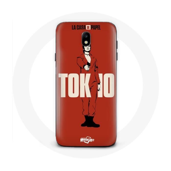 Case for Samsung Galaxy J7 2017 La Casa De Papel Tokyo Fanart Logo Red Background