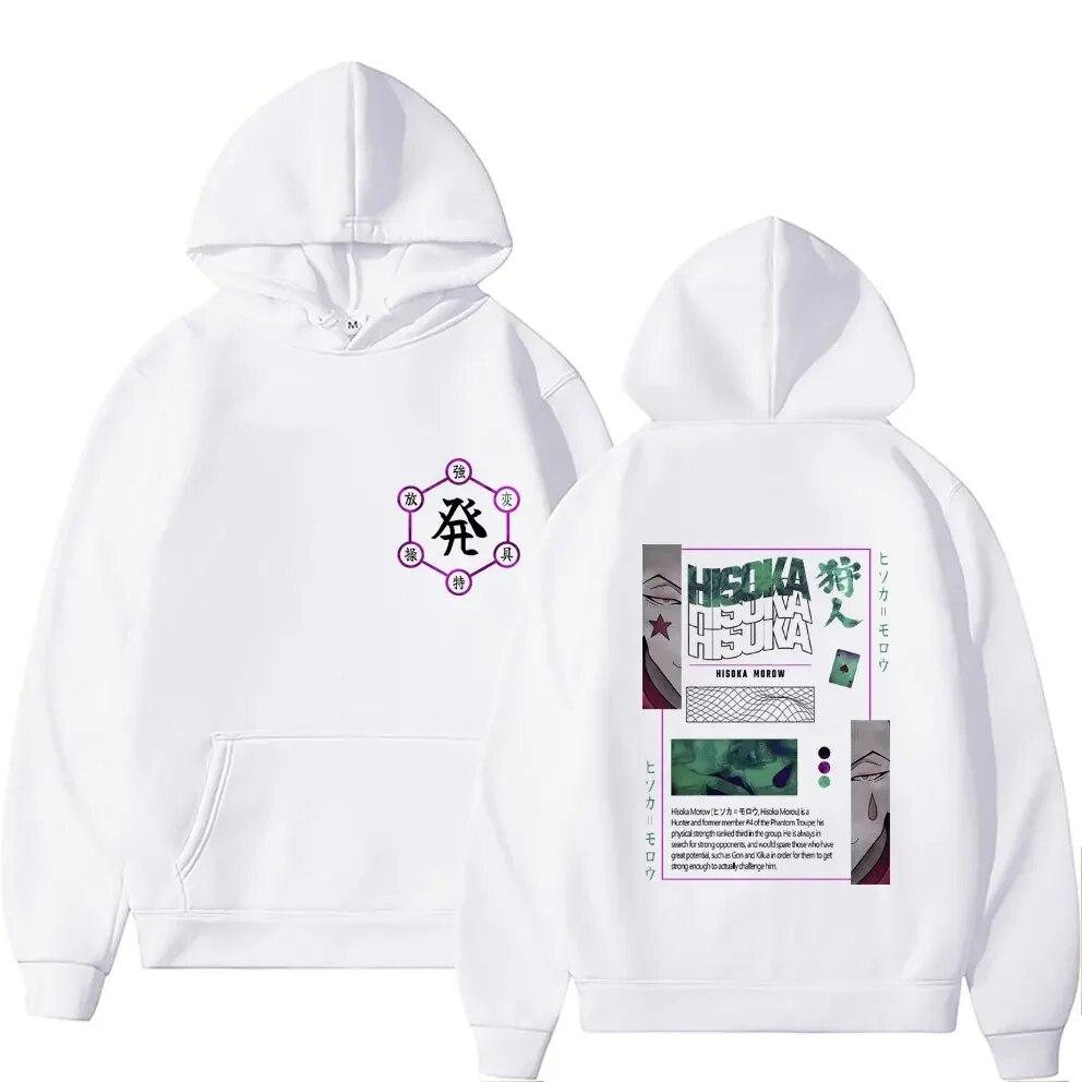 Japanese Anime Hunter X Hunter Hisoka Double Sided Print Hoodie Unisex Unisexga 90s Vintage Sweatshirt Unisex Fashion Cartoon Clothes