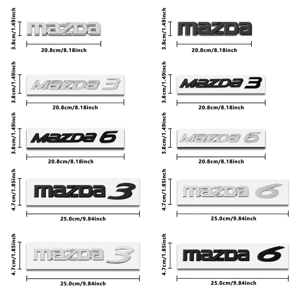 1PCS Car ABS Letter Logo Sticker Body Trunk Decoration Sticker Accessories For Mazda 3 5 6 7 Axela CX-5 CX-3 CX-4 Atenza Demio h6