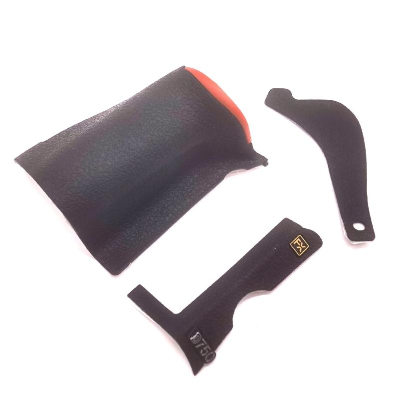 Новый комплект боковых резиновых накладок для камеры D750 DSLR, нескользящий и прочный, ПУ+АБС, комплект из 5 штук