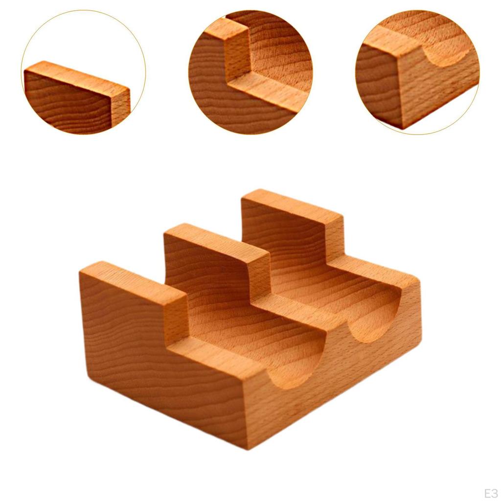 Support of Wooden Sushi Tacos Decoration Holder for The Table