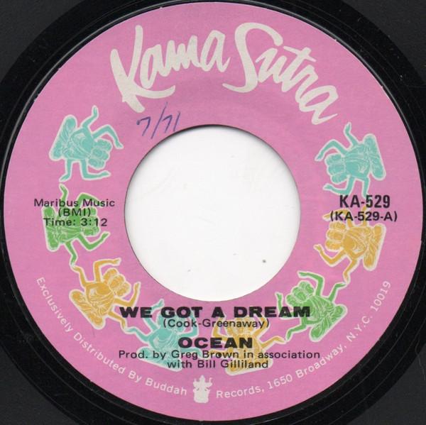 7-дюймовая пластинка OCEAN We Got A Dream KA529 Kama Sutra 1971 США Рок Б/у