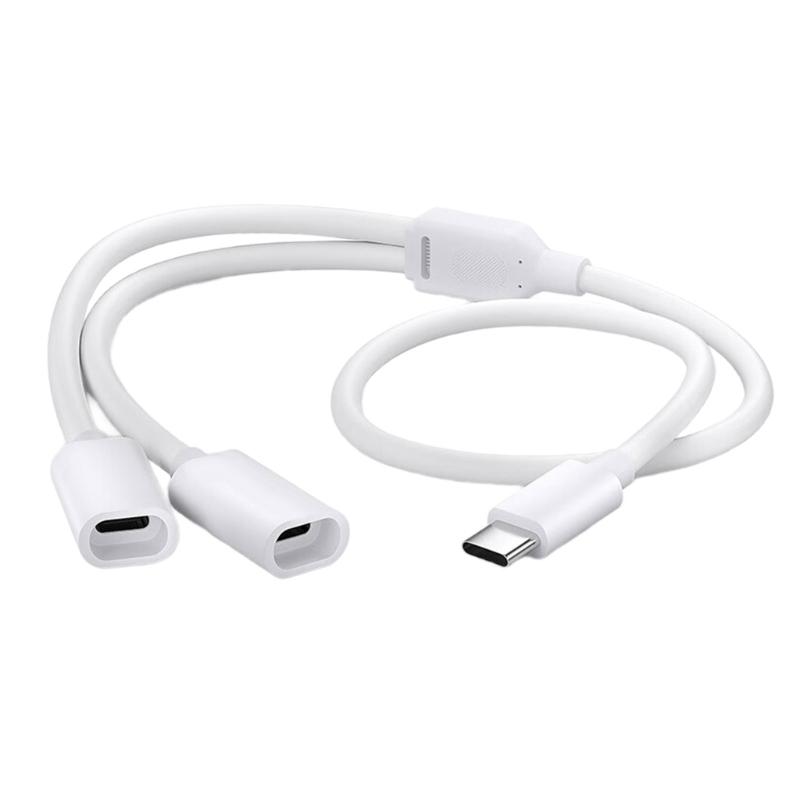 Type C Splitter Charging Cable For Solar Security Camera Power Cord 5V/0.5A/1A/2A Power Supply 480Mbps Data Transfer