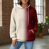 Женский вязаный худи, Лонгслив с карманом, Повседневный свободный, Подходящий свитшот для ежедневной носки/на улице
