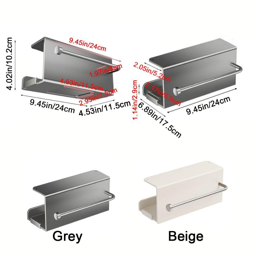 Carbon Steel Under Cabinet Paper Towel Holder Wall Mounted Roll Paper Holder  Bathroom