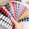 16Tips Transparent Semi Cured Gel Nail Patch Strips Pure Color UV/LED Baking Lamp Gel Nail Polish Wraps Full Cover Gel Sticker