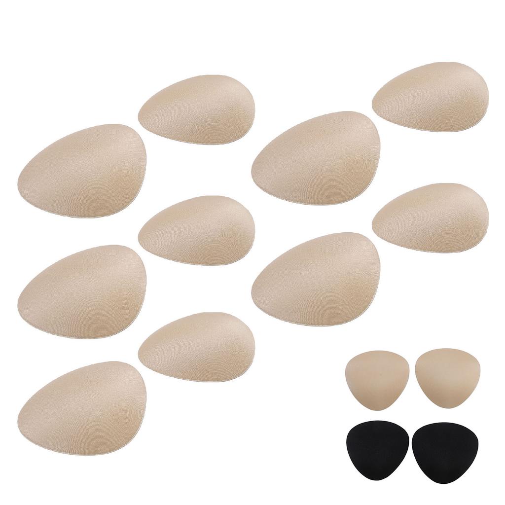 5 пар вставок для бюстгальтера для купальника, треугольные толстые удобные дышащие вставки для бикини