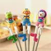 Edison Children's Three-dimensional Stainless Steel Correction Chopsticks Set of 2, Patty, Pobi, 1 Set, Korean Popular Tableware