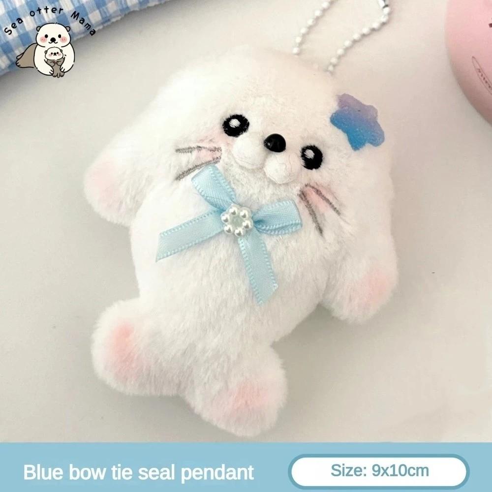 Chubby Plush Seal Pendant Kawaii Stuffed Doll Pendant Cute Fuzzy Seal Keychain Kids