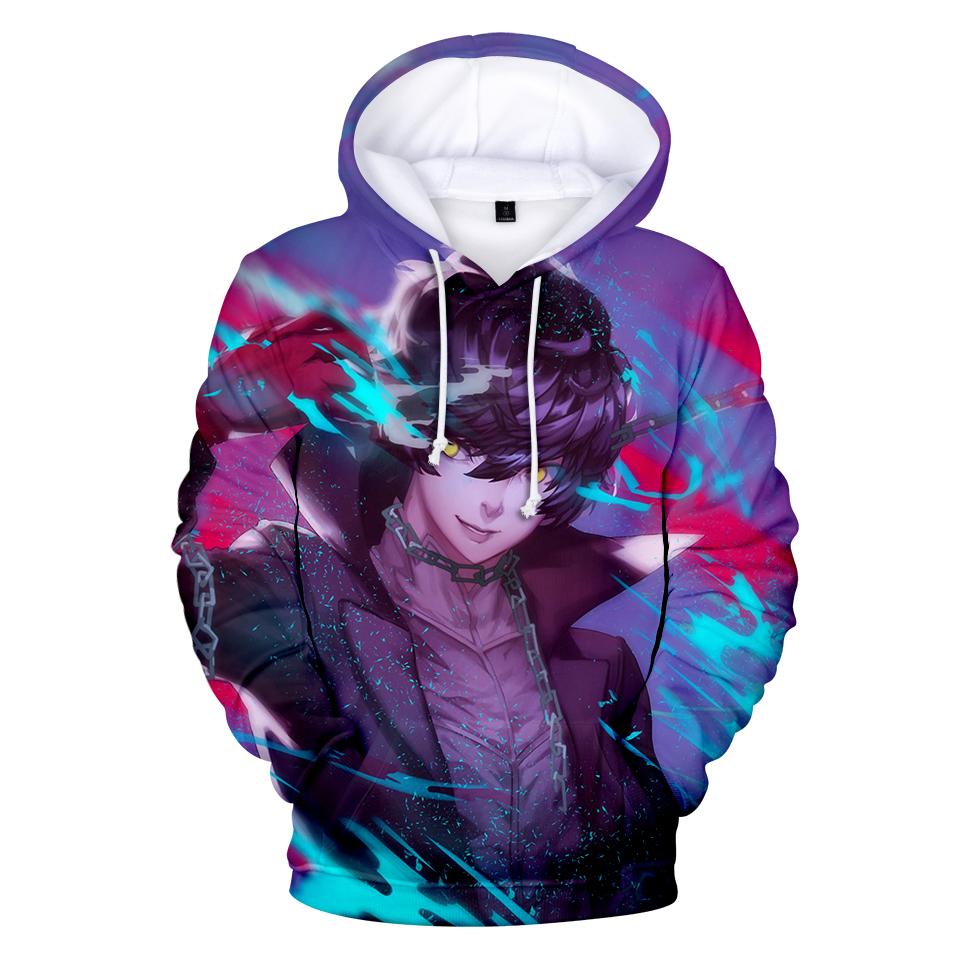 Толстовки с 3D принтом в стиле аниме Persona 5, толстовки с капюшоном в стиле аниме, пуловеры в уличном стиле, мужские и женские повседневные пальто, одежда