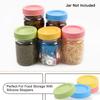 PP plastic color round food grade 70mm mouth diameter Mason jar sealed lid 4 Pack